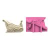 Elnwnnkc Succulent Planter Mold, Christmas Sleigh Shaped Silicone Flower Pot Molds for Concrete Epoxy Resin, Plaster Candle Holder Jewelry Storage Box Makeup Pen Holder Mould Table Ornament Mould view 4