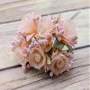 72PC Artificial Organza Silk Flower Baby Breath Pick for Home Craft Decor DIY Wedding Bridal Veil Headband Dress Cake Topper Embellishment Favor Corsage Floral Bouquet Arrangement (Peach) view 3