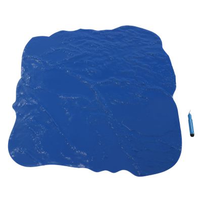 1 PCS Concrete Seamless Stamps Mats Set 36"x36" Concrete Texturing Skin Cement Stamps Mats, Polyurethane Stone Texture Cement Stamps for Walls/Floors (Blue, 36" x 36")