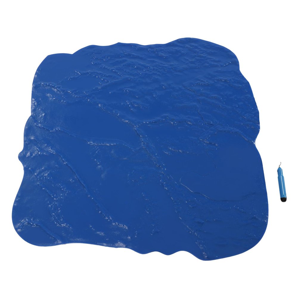 1 PCS Concrete Seamless Stamps Mats Set 36"x36" Concrete Texturing Skin Cement Stamps Mats, Polyurethane Stone Texture Cement Stamps for Walls/Floors (Blue, 36" x 36")