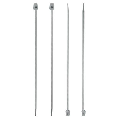 uxcell 4Pcs 4.5mm(7) Single Pointed Knitting Needles Stainless Steel 9.84 Inches Length Metal Weaving Tool for Handmade Projects DIY Knitting