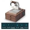 Hot Foil Stamping Machine Leather Stamper Bronzing Machine with 62Letters, Custom Logo Press Embossing Machine for PU Paper Bag Wallet with Molds Wooden Storage Box view 3
