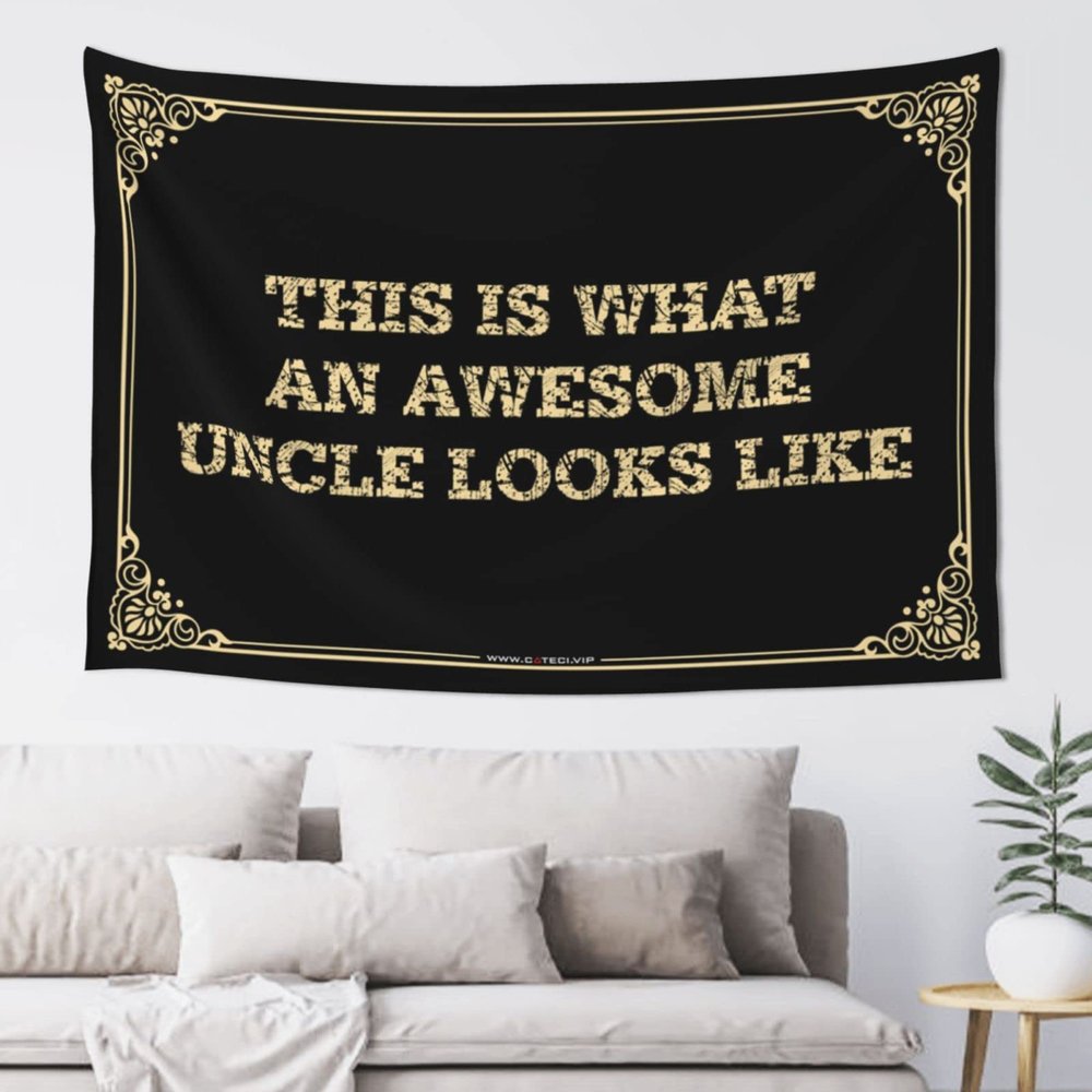 XAGH Tapestrys This Is What An Awesome Uncle Looks Like Tapestyr Tapastry'S Wall Hanging Aesthetic Decor(100X150CM)