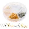 HOMSFOU DIY Jewelry Making Kit Lobster Clasp Set Clips for Bracelets Delicate Lobster Clasp Set Smooth Surface view 1