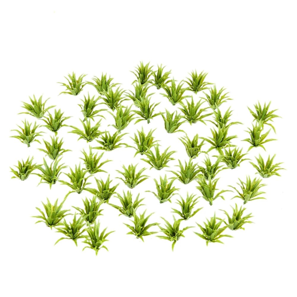 Model Trees for Diorama,50Pcs 3.3cm Green Shrubs Bush Model Aritificial Plants Railway Park Scenery HO 3.5cm Architecture Railroad Scenery