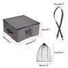 Kokone Foldable Wigs Storage Organizer with Lid - Zipper Closure, Collapsible Wigs Travel Container Case Box with Handle, Stackable Wigs Storage Carry Bag with Visible Window for Wigs and Accessories view 2