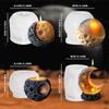 Set of 4 Silicone Sphere Moon Candle Molds, Moon Ball Candle Molds, Resin Casting Silicone Molds for DIY Candle Making, Epoxy Resin Craft, Soap, Clay, Candle Wax Casting, Home Gothic Halloween Decor view 2