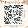 CHGCRAFT Rainbow Polymer Clay Texture Sheets Bohemian Plant Pattern Silicone Texture Stamp Clouds Love Clay Texture Mat Modeling Pattern Pad Sheets for Jewelry and Earrings Tools, 5.5x5.5 inch view 2