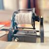 800rpm Spinning Wheel for Wool, 12v Automatic Yarn Winder, with 3 4-Ounce Spools and Adjustable Speed Knob, Stepless Speed Regulation, Suitable for Wool, Silk, Fiber and Other Weaving,Green view 2