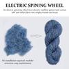 800rpm Spinning Wheel for Wool, 12v Automatic Yarn Winder, with 3 4-Ounce Spools and Adjustable Speed Knob, Stepless Speed Regulation, Suitable for Wool, Silk, Fiber and Other Weaving,Green view 3