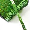 100 Yards Single Row Sequins Trim 5mm Wide for Sewing, Arts and Crafts AB Green Fabric view 2