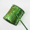 100 Yards Single Row Sequins Trim 5mm Wide for Sewing, Arts and Crafts AB Green Fabric view 3