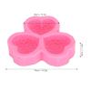3-Cavity Heart Shaped Flower Silicone Mold, Easy to Clean, DIY Cake Mold for Cake Decoration, Hand Made Soap, Aromatherapy Plaster view 2