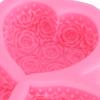 3-Cavity Heart Shaped Flower Silicone Mold, Easy to Clean, DIY Cake Mold for Cake Decoration, Hand Made Soap, Aromatherapy Plaster view 4