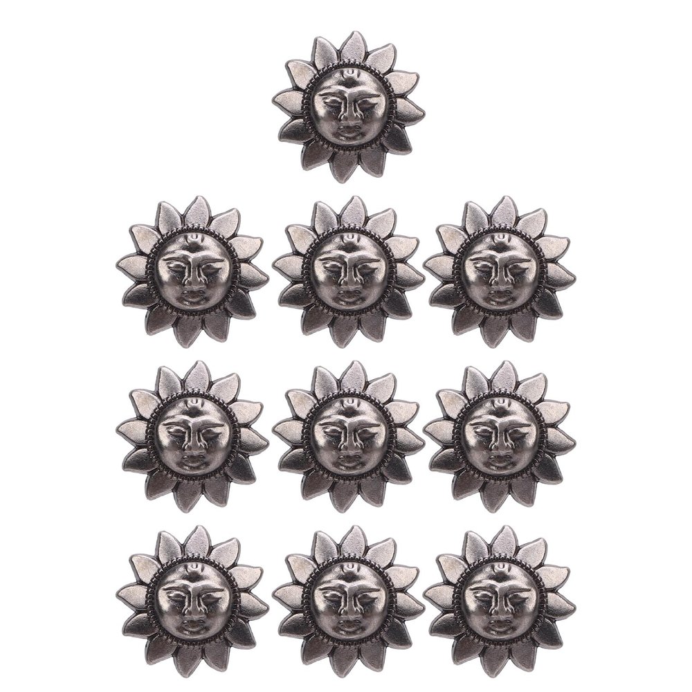 20mm 100 Sets Rivets Screws, Chicago Screws Button Leather Rivet Sun Face with 4.5mm Crossed for Leather Collar, Belt, Handbag, Metal Button DIY