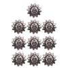 20mm 100 Sets Rivets Screws, Chicago Screws Button Leather Rivet Sun Face with 4.5mm Crossed for Leather Collar, Belt, Handbag, Metal Button DIY view 1