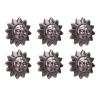 20mm 100 Sets Rivets Screws, Chicago Screws Button Leather Rivet Sun Face with 4.5mm Crossed for Leather Collar, Belt, Handbag, Metal Button DIY view 3