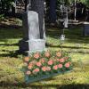 Fenteer Floral Casket Saddle Flower Arrangement Convenient Craft Flower Holder Grave Vase for Outdoor Events Lawn Backyard Cemetery view 2