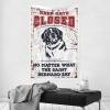 PLOWS Funny Bar Decor Keep Gate Closed No Matter What The Saint Bernard Say Tapestry Aesthetic Wall Decor Stuff For Boys Room(75X100CM) view 2