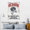 PLOWS Funny Bar Decor Keep Gate Closed No Matter What The Saint Bernard Say Tapestry Aesthetic Wall Decor Stuff For Boys Room(75X100CM) view 3