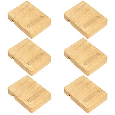 6 Handcrafted Wooden Stands for Needlework and Embroidery, Dual Slot System, Natural Wood Finish, Includes Phone Holder, 3.15 X 2.36 X 0.71 Inches