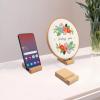 6 Handcrafted Wooden Stands for Needlework and Embroidery, Dual Slot System, Natural Wood Finish, Includes Phone Holder, 3.15 X 2.36 X 0.71 Inches view 2