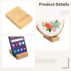 6 Handcrafted Wooden Stands for Needlework and Embroidery, Dual Slot System, Natural Wood Finish, Includes Phone Holder, 3.15 X 2.36 X 0.71 Inches view 3
