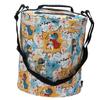 MINAOLULUS Crochet Yarn Storage Bag Floral Printed Container for Knitting Supplies Spacious Organizer for Yarn Needles Hooks Design for Crafting The Go view 1