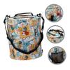 MINAOLULUS Crochet Yarn Storage Bag Floral Printed Container for Knitting Supplies Spacious Organizer for Yarn Needles Hooks Design for Crafting The Go view 4
