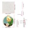 Zhenqing Lily Flower Punch Needle Embroidery Kit | 29x29cm Botanical Design with Hoop & Tools | DIY 3D Textured Wall Art for Beginners(Z95095C) view 3