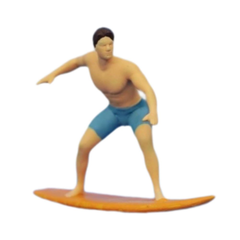 JunZheHub 1/64 Scale Miniature Surfing Figure Micro Landscape Decor Desk Decoration DIY Projects Miniature Figurine Beach Surfer, Style A