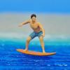 JunZheHub 1/64 Scale Miniature Surfing Figure Micro Landscape Decor Desk Decoration DIY Projects Miniature Figurine Beach Surfer, Style A view 3
