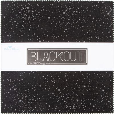 Blackout 10" Stacker 42 10-inch Squares Layer Cake Riley Blake Designs 10-16240-42