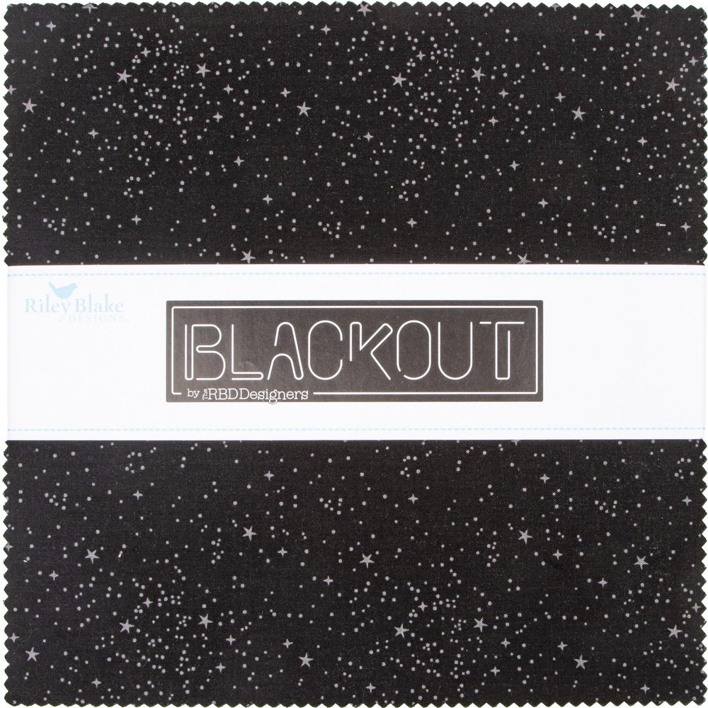 Blackout 10" Stacker 42 10-inch Squares Layer Cake Riley Blake Designs 10-16240-42