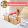 42oz Loaf Soap Making Supplies Kit, Included Adjustable Wooden Cutting Box + Rectangular Loaf with Wooden Box Stainless Steel Wavy+Straight Cutter Silicone for DIY Soap Making view 4