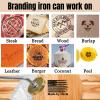 Custom Wood Branding Iron Personalized Logo Stamp Tool Kit, Wood Burning & Metal Stamps for Woodworking, Leather, Handcrafted Design Weddings & Personalized Gift view 2