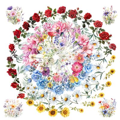 100 Pcs Natural Flower Stickers for Scrapbooking Junk Journal Notebook Planner Card Making Collage Envelope Water Bottle Phone Case Craft, Rose, Daisy, Lavender, Sunflower, Wildflower Stickers