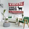 PLOWS Outdoor Bar Decor Beware Of Goats Tapestry Outdoor Bar Decor Bedroom Decorations(100X150CM) view 2