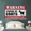 PLOWS Outdoor Bar Decor Beware Of Goats Tapestry Outdoor Bar Decor Bedroom Decorations(100X150CM) view 3