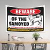PLOWS Tapestry Aesthetic Beware Of Samoyed Tapestry Tapestries For Bedroom Asthetic Room Decore(100X150CM) view 3