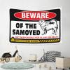 PLOWS Tapestry Aesthetic Beware Of Samoyed Tapestry Tapestries For Bedroom Asthetic Room Decore(100X150CM) view 4