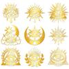 Hobbspring 9Pcs Golden Self Adhesive Stickers 4cmx4cm Eyes Metal Decals Eye of Horus Waterproof Decorate Sticker for Scrapbooks DIY Resin Crafts Phone Water Bottle Decoration view 1