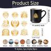 Hobbspring 9Pcs Golden Self Adhesive Stickers 4cmx4cm Eyes Metal Decals Eye of Horus Waterproof Decorate Sticker for Scrapbooks DIY Resin Crafts Phone Water Bottle Decoration view 2
