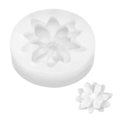 PATIKIL Flower Silicone Moulds, 3D Blooming Floral Chocolate Fondant Mould for DIY Casting Resin Candle Soap Handmade Making Cake Decorating Crafts (White, 4.1x1cm)