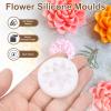 PATIKIL Flower Silicone Moulds, 3D Blooming Floral Chocolate Fondant Mould for DIY Casting Resin Candle Soap Handmade Making Cake Decorating Crafts (White, 4.1x1cm) view 3