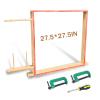 XDTIME Wooden Tufting Frame 27.5"x27.5" Rug Making Kit for Electric Tufting Gun, Beginner DIY Tapestry Making Tools with Table Stand view 1
