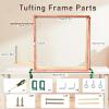 XDTIME Wooden Tufting Frame 27.5"x27.5" Rug Making Kit for Electric Tufting Gun, Beginner DIY Tapestry Making Tools with Table Stand view 2