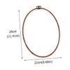 LOLIPPYY 5pcs Vintage ABS Wood-Like Embroidery Hoops for DIY Cross-Stitch Craft Projects and Sewing view 2