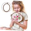 LOLIPPYY 5pcs Vintage ABS Wood-Like Embroidery Hoops for DIY Cross-Stitch Craft Projects and Sewing view 3