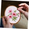 LOLIPPYY 5pcs Vintage ABS Wood-Like Embroidery Hoops for DIY Cross-Stitch Craft Projects and Sewing view 4